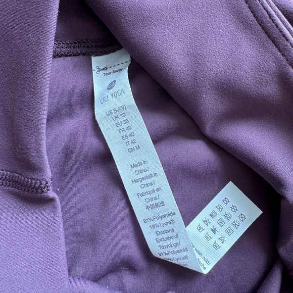 CRZ YOGA Butterluxe High Waist Pants & Spaghetti Strap Top Purple BUNDLE US S - Picture 9 of 15